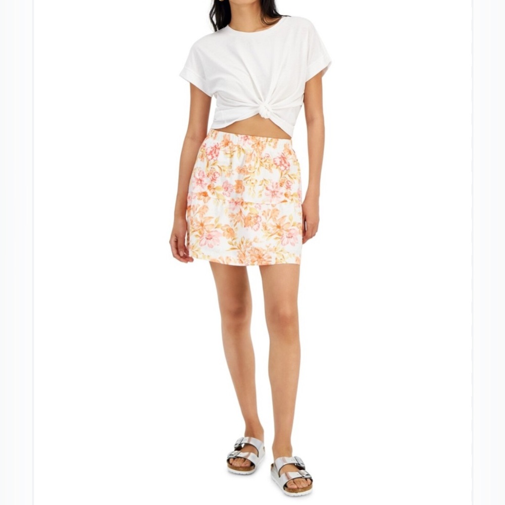 NWT Hippie Rose Spring Floral Ruffle Mini Skirt Size Large Nordstrom